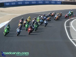 2007 Red Bull U.S. Grand Prix - MotoGP Saturday - Supersport Start